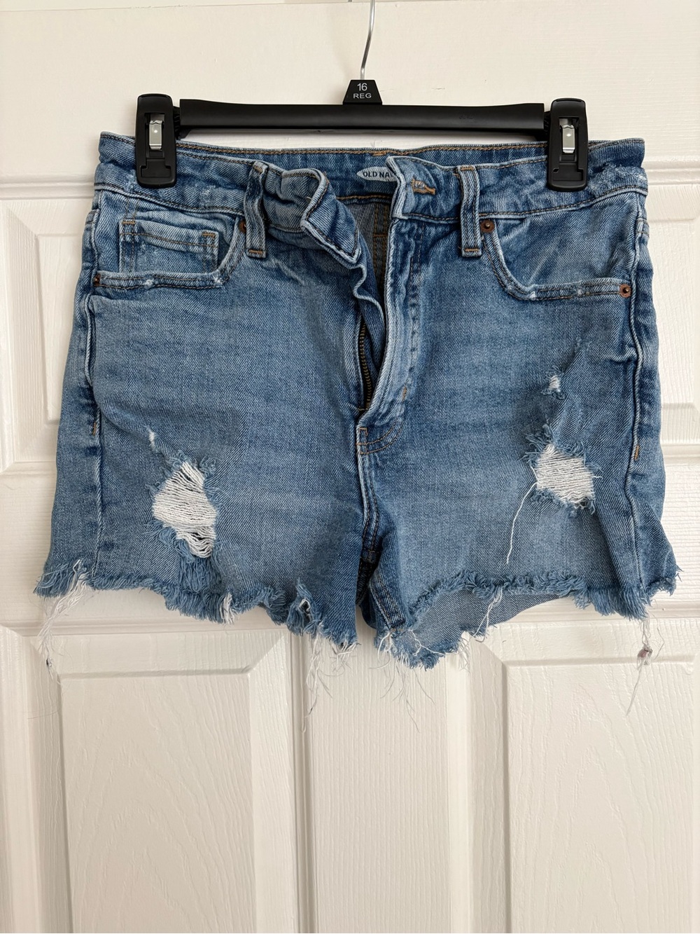 Old Navy Light Blue Distressed Denim Cutoff Shorts